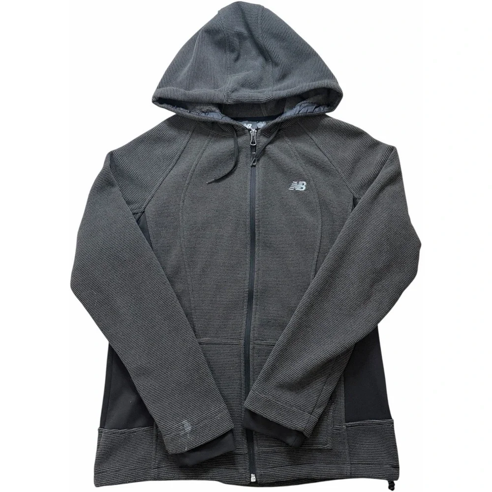 New Balance Heat Grid Textured Full Zip Hooded Jacket Women's Size Medium
